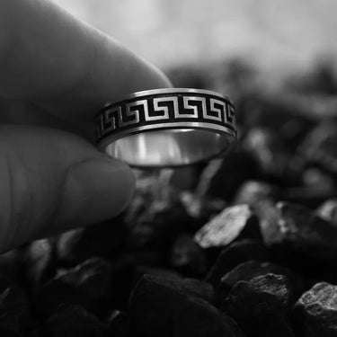 950 Silver Greek Ring